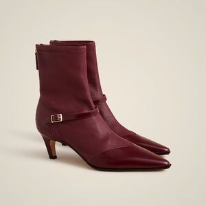 JCREW New Stevie buckle ankle boots in stretch leather